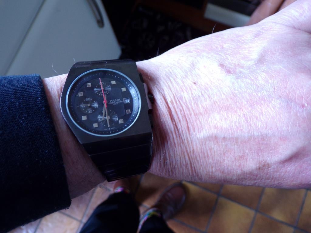 Royal British Military Pulsar YM92-X069 Zeldzaam, Overige merken, Staal, Staal, Polshorloge