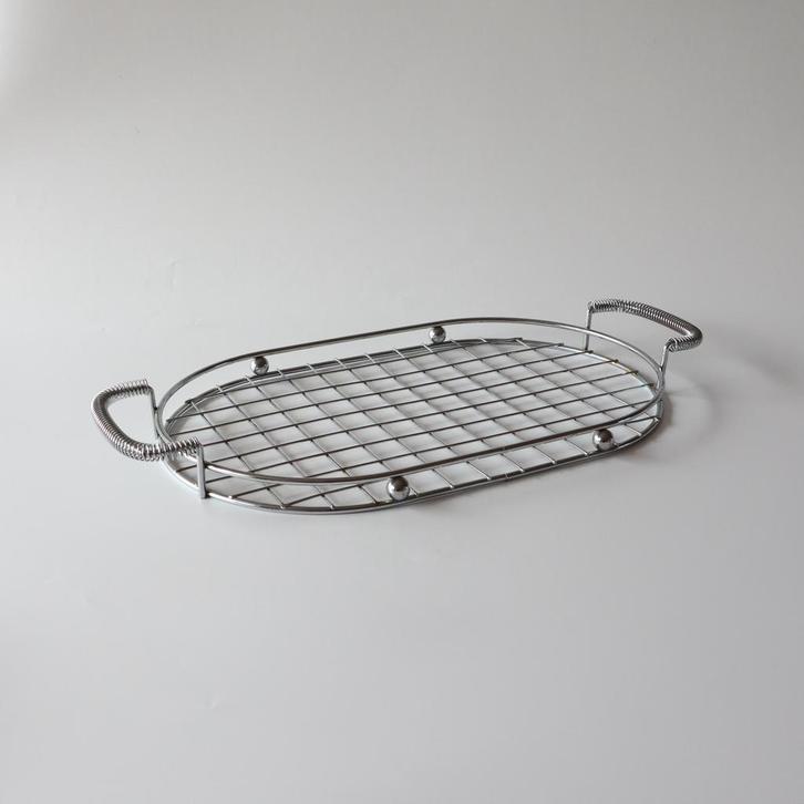 Dienblad tray wire rvs 80’s, Antiek en Kunst, Antiek | Servies los, Ophalen of Verzenden