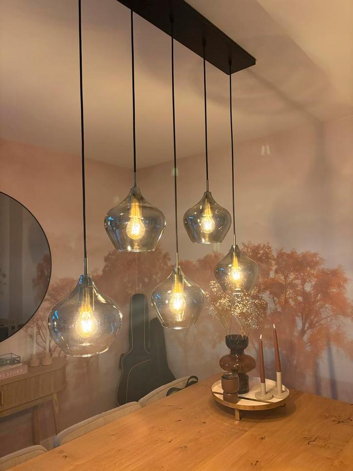 Moderne Rakellamp en Bollamp Set - Stijlvolle Verlichting, Huis en Inrichting, Lampen | Hanglampen, Zo goed als nieuw, 75 cm of meer