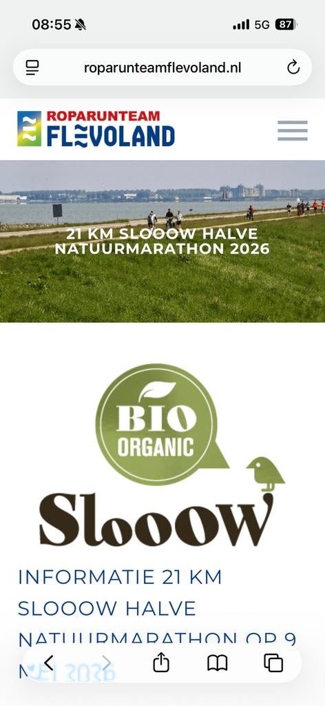 Slooow natuurmarathon Lelystad (halve marathon), Eén persoon, Overige soorten