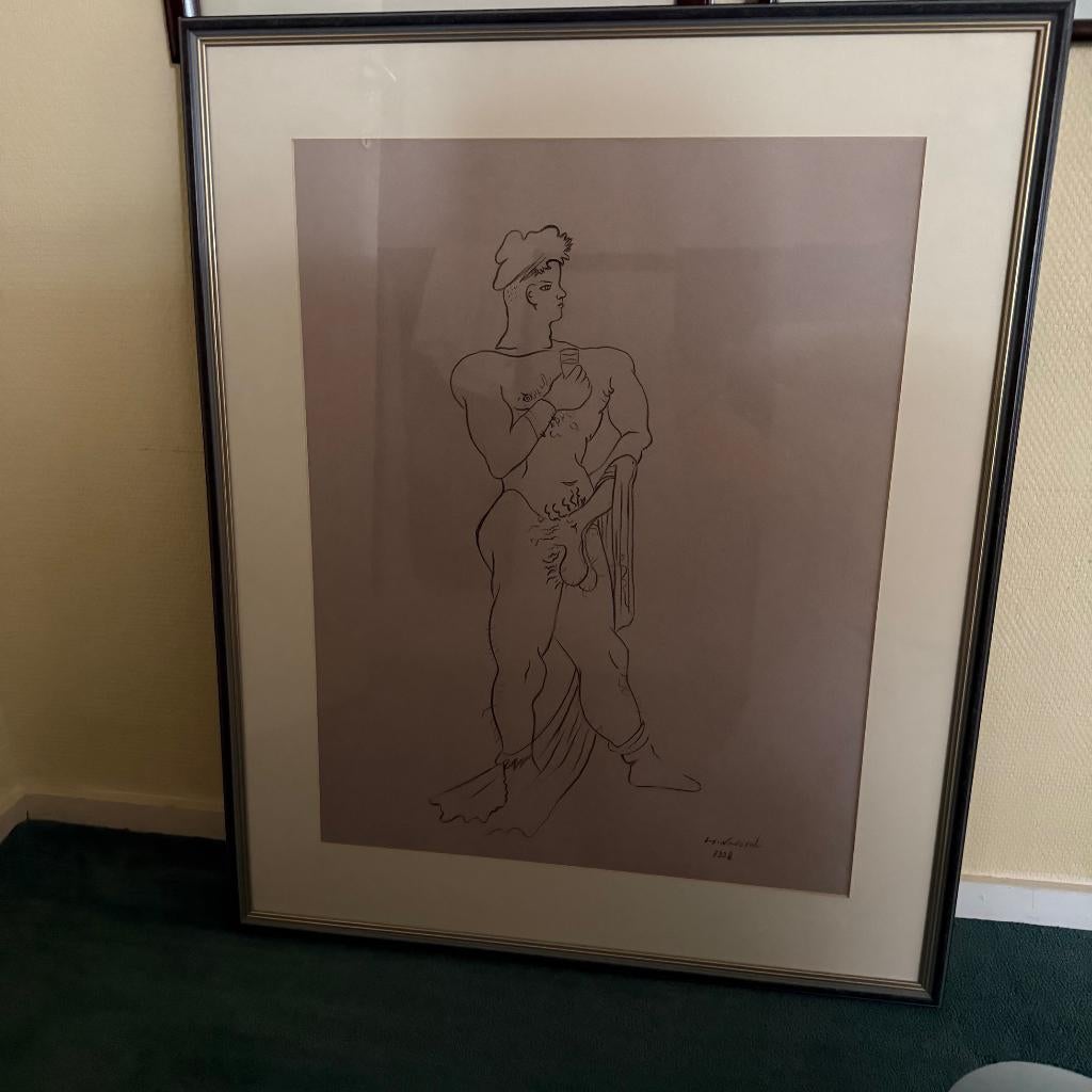 Potlood tekening /Jean Cocteau, Ophalen