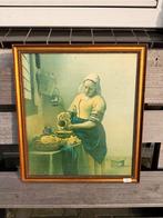 De Melkmeid van Vermeer - Ingelijste reproductie, Antiek en Kunst, Kunst | Schilderijen | Klassiek, Ophalen