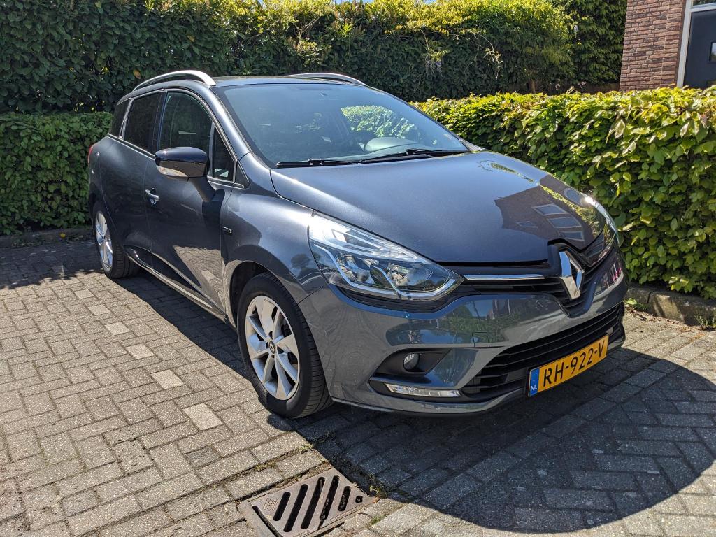 Renault Clio 0.9 TCE 90 Estate 2017 Grijs Limited 64.000 km, Voorwielaandrijving, 898 cc, 1063 kg, 580 kg