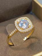 14k Gouden Zirkonia Ring, Nieuw, Ophalen of Verzenden, 17 tot 18, Met edelsteen