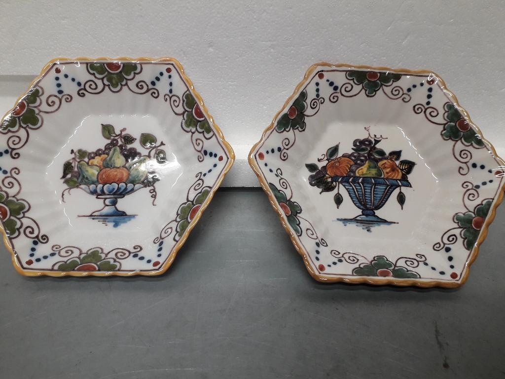 2 VINTAGE MAKKUM WANDSCHOTELTJES voor 7,50 E vaste prijs, Antiek en Kunst, Ophalen of Verzenden