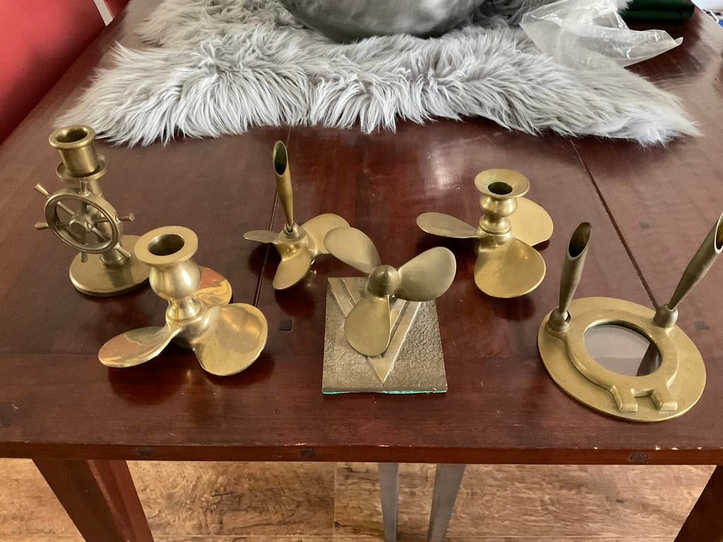 Messing scheeps items, Ophalen, Gebruikt, Motorboot of Zeilboot