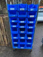 40 magazijn/opberg bakken in diverse maten, Doe-het-zelf en Verbouw, Kratten en Dozen, Ophalen, 60 cm of meer, Minder dan 35 cm