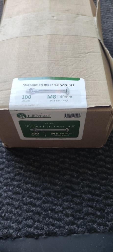 Slotbout en moer, Ophalen, Nieuw, 100 tot 250 mm, Bouten of Moeren