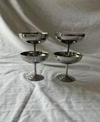 Vintage Franse RVS ijscoupes Letang & Remy | bistrostijl, Ophalen, Overige materialen, Overige stijlen, Overige typen