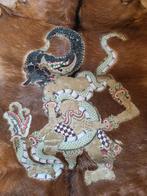 Wayang vs nagah geiten vel uit indonesie, Ophalen of Verzenden