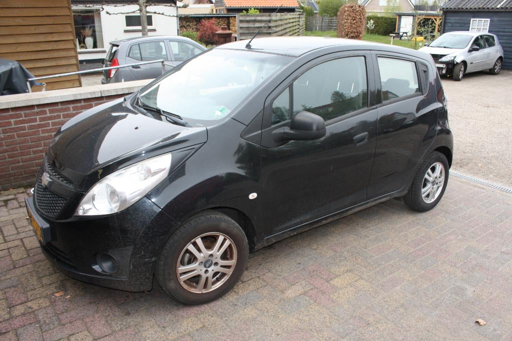 Chevrolet Spark 1.0 Bifuel 2012 Zwart. MOTORSCHADE, Auto's, 15 km/l, 37 €/maand, 4 cilinders, Zwart