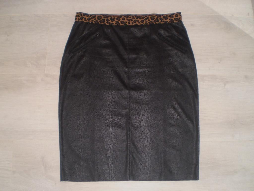 GEISHA imitatieleren  rok maat L, Kleding | Dames, Rokken, Maat 38/40 (M), Geisha, Zwart, Ophalen of Verzenden