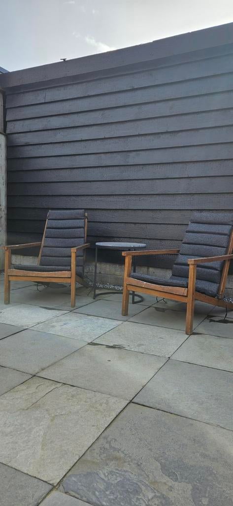2 lounge stoelen met tafeltje, Tuin en Terras, Tuinsets en Loungesets, Ophalen