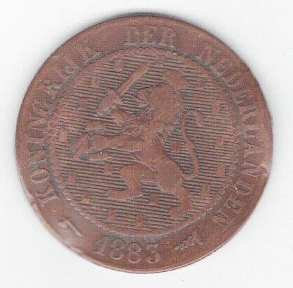 26-611 Nederland 2 1/2 cent 1883, Postzegels en Munten, Munten | Nederland, Ophalen of Verzenden, Koning Willem III, Overige waardes