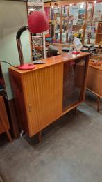 Vintage wandkast met schuifdeuren Jaren 60, Gebruikt, ,, Ophalen of Verzenden, ,