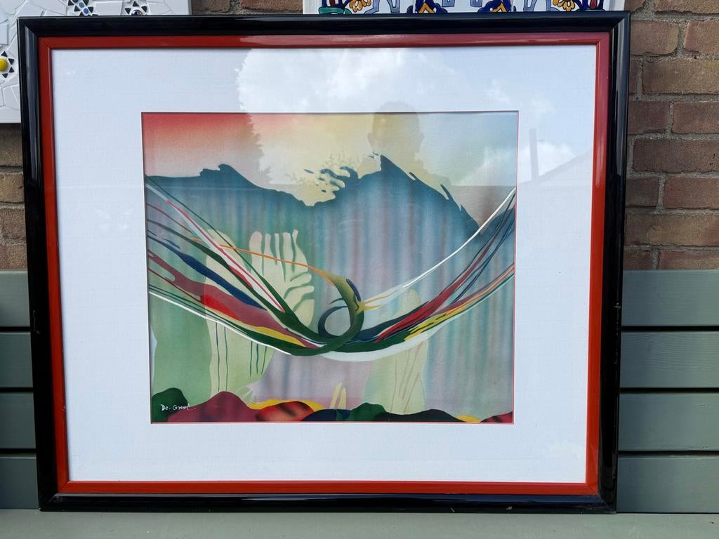 Abstract schilderij van De Groot, Ophalen