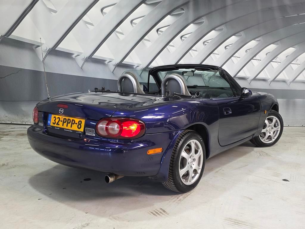 Mazda MX-5 1.6i Exclusive hard+soft, leer nette auto, Auto's, Mazda, Achterwielaandrijving, 4 cilinders, Cabriolet, Blauw