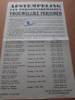 Persoonsbewijs plakkaat Almelo Overijssel, Boeken, Ophalen of Verzenden, Gemeente Almelo, 20e eeuw of later, Gelezen