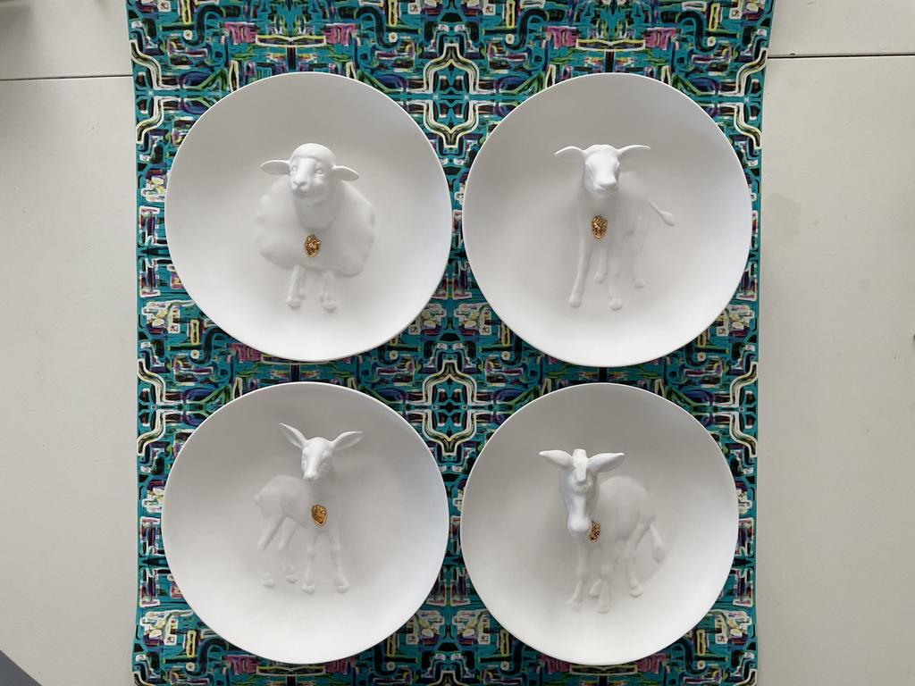 Rader wandbord in 3 d : schaap, kalf, hert of ezel, Verzenden, Nieuw