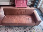 Deel van leren hoekbank - Cognac kleur, Huis en Inrichting, Banken | Bankstellen, Ophalen, Gebruikt, Hoekbank, Leer