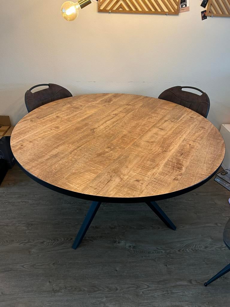 Ronde eettafel, Huis en Inrichting, Tafels | Eettafels, Ophalen, Overige materialen, Rond, Zo goed als nieuw