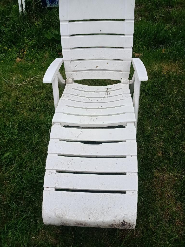 Opvouwbaar ligbed, Tuin en Terras, Ophalen, Gebruikt, Aluminium, Verstelbaar