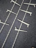 Metalen rails en plankdragers, kleur wit., Ophalen