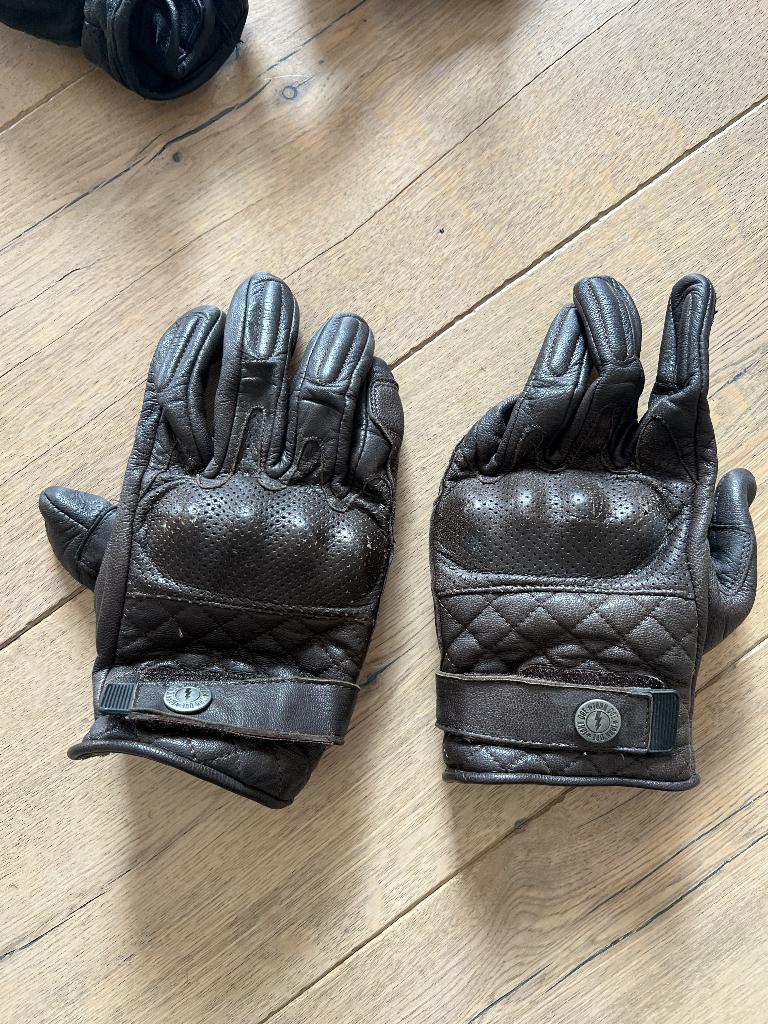 John Doe leather cafe racer gloves - L, Motoren, Kleding | Motorkleding, Heren, John Doe, Ophalen of Verzenden, Handschoenen