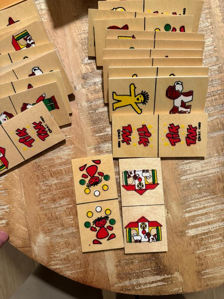 Jumbo Domino Tik Tak BRT 1983 *hout*, Ophalen of Verzenden