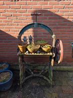 Antieke gietijzeren pers – unieke industriële blikvanger, Antiek en Kunst, Ophalen