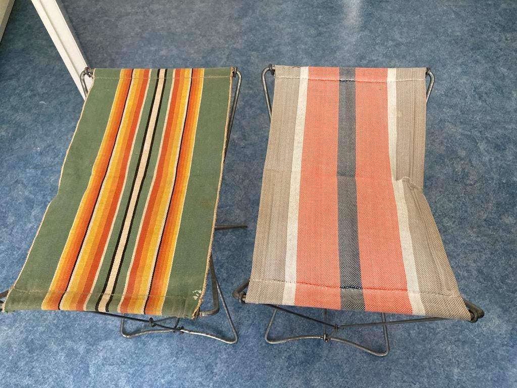 Vintage camping - vissers krukjes - Set van 2, Ophalen of Verzenden, Gebruikt, IJzer