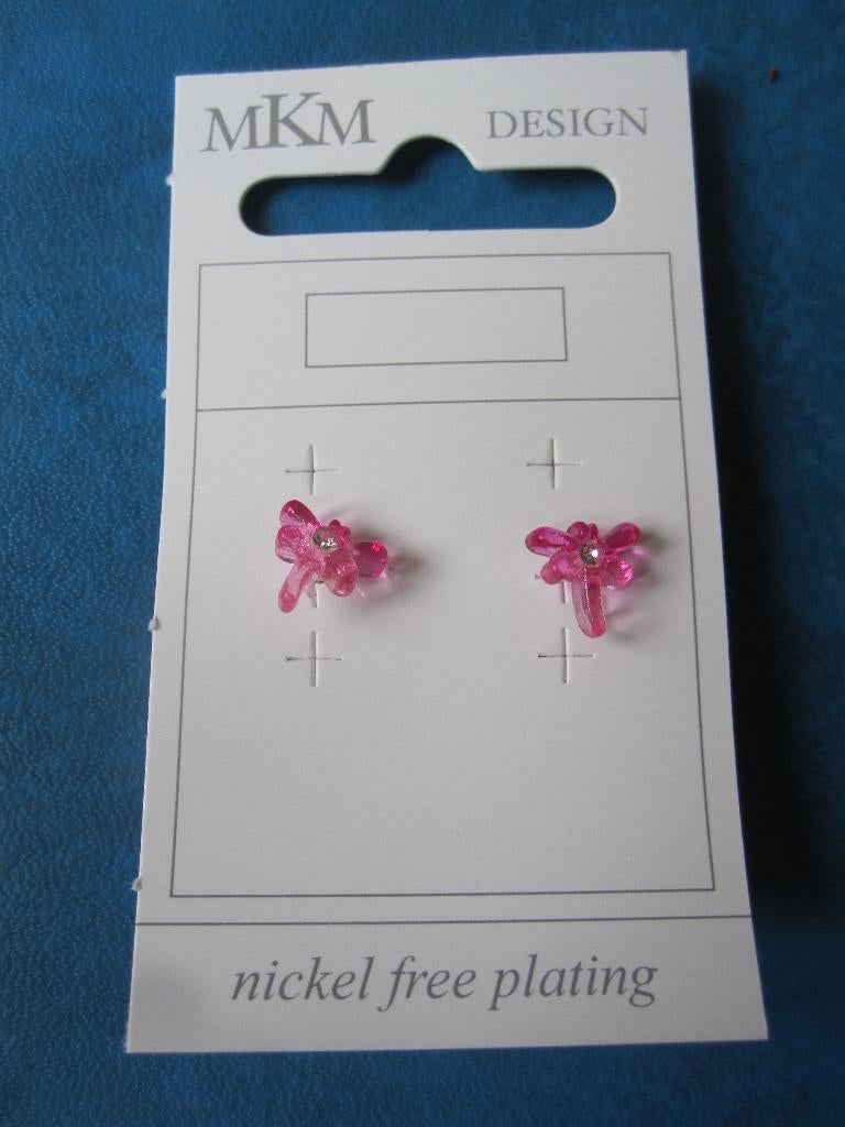 Roze soort bloem oorstekers (nieuw), Overige materialen, Nieuw, Ophalen of Verzenden, Roze