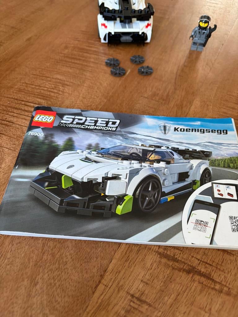 Lego 76900 Speed Champions Koenigsegg met minifiguur, Gebruikt, Lego, Complete set, Inclusief instructies