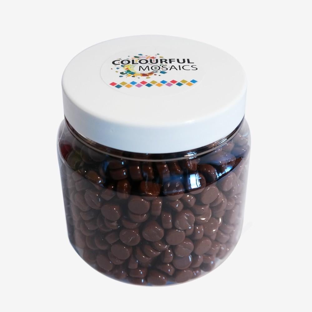 Colourful Mosaics dots rond Ø 8 mm pot à 500 gram bruin, ., Overige thema's, Nieuw, Ophalen of Verzenden