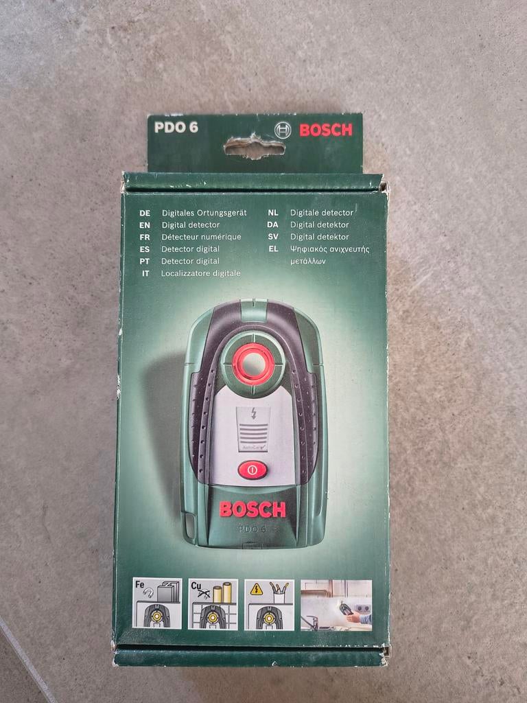Bosch PDO 6 detector, Doe-het-zelf en Verbouw, Meetapparatuur, Ophalen of Verzenden, Zo goed als nieuw, Overige meters