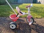 Smoby Driewieler Roze met Duwstang, Ophalen, Gebruikt, Smoby, Verstelbare zitting