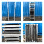 RVS Regaalwagen + stokbroodplaten-(losse inleg elementen), Ophalen, Gebruikt