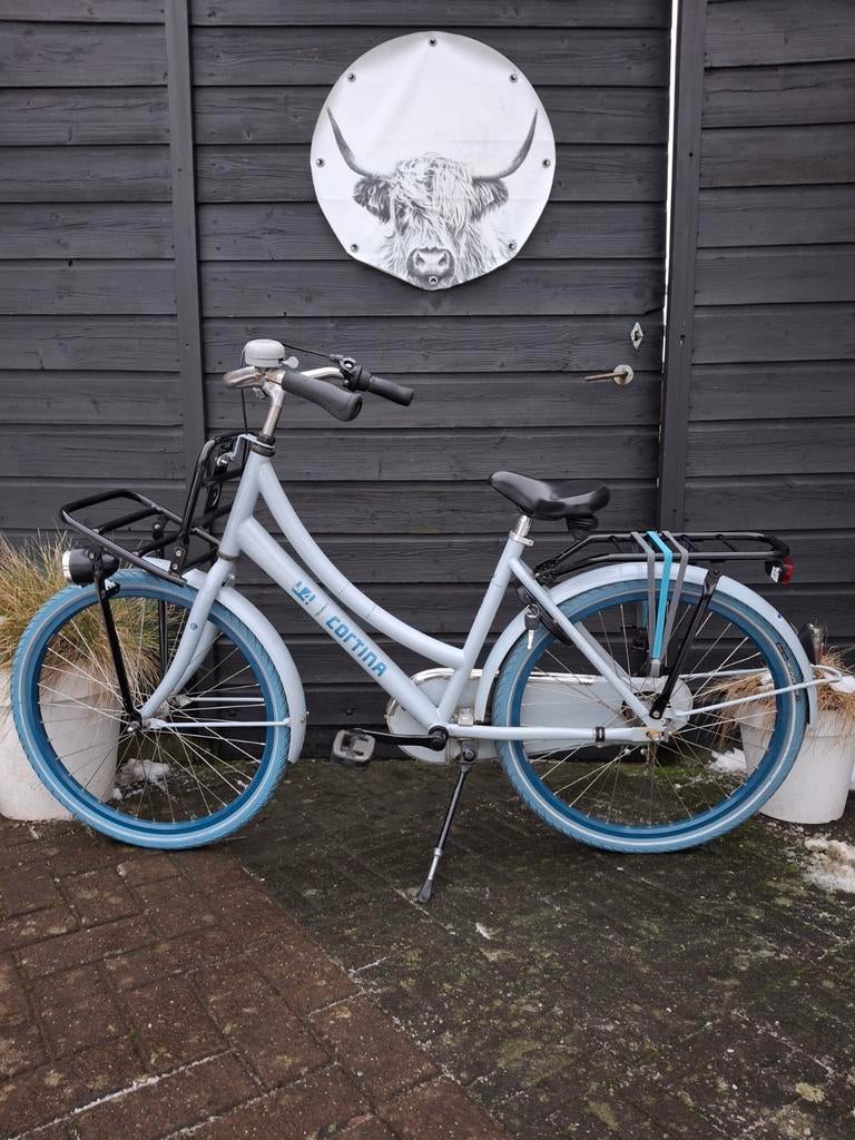 Cortina u4 transport meisjesfiets kinderfiets 24 inch 3versn, Fietsen en Brommers, Fietsen | Meisjes, Ophalen, 24 inch, Cortina U4 transportfiets