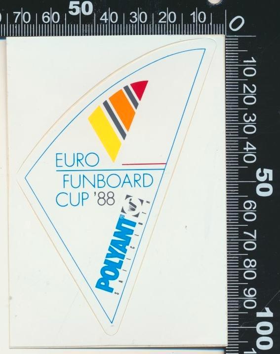 Sticker: Euro Funboard Cup 1988, Verzamelen, Stickers, Zo goed als nieuw, Sport, Ophalen of Verzenden