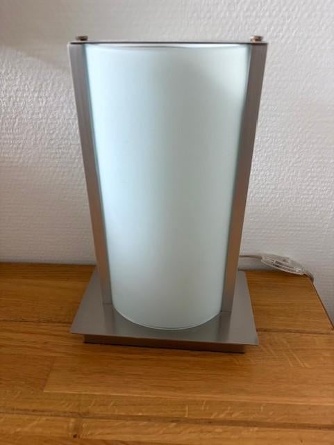 tafellamp metaal en glas, Ophalen of Verzenden, Zo goed als nieuw, Glas, Minder dan 50 cm