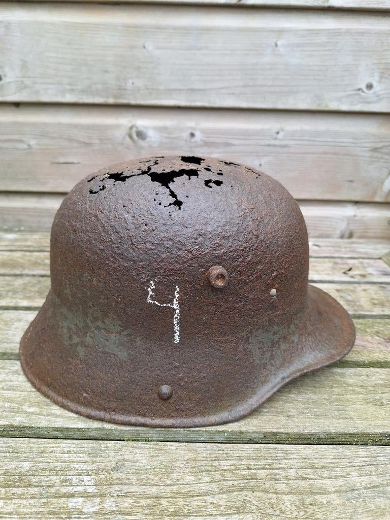 M16 helm4 duits wo1 ww1, Verzamelen, Ophalen of Verzenden, Landmacht, Duitsland, Helm of Baret