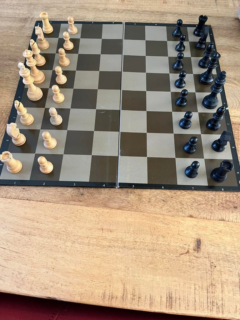 Vintage Jumbo dam-en schaakspel in doos, Ophalen of Verzenden