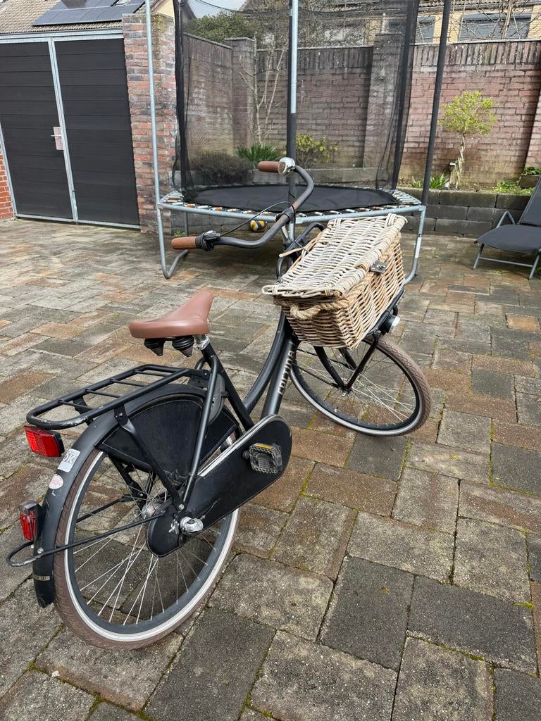 Cortina U4 Transportfiets 24 inch - Zwart, Fietsen en Brommers, Fietsen | Meisjes, Ophalen, Gebruikt, 24 inch, Handrem