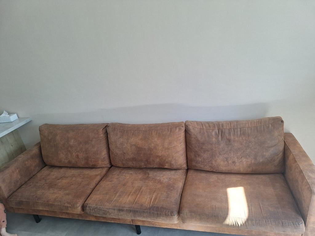 Comfortabele 4-zits bank - 2.85m breed, 0.85m diep, Ophalen, 250 tot 300 cm, Gebruikt, Driepersoons