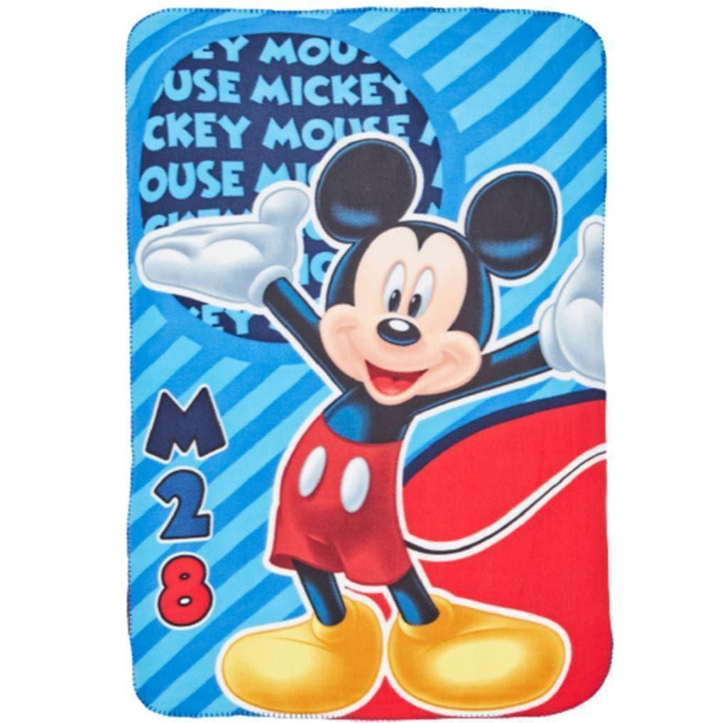 Mickey Mouse Fleece Deken - Disney - Diverse Uitvoeringen, Blauw, Nieuw, Ophalen of Verzenden, Deken of Dekbed