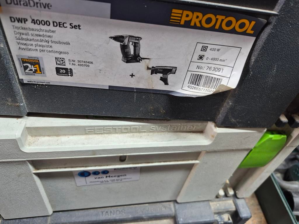 Protool DWP 4000 DEC bandschroefmachine, Doe-het-zelf en Verbouw, Gereedschap | Boormachines, Gebruikt, Boor- en Schroefmachine