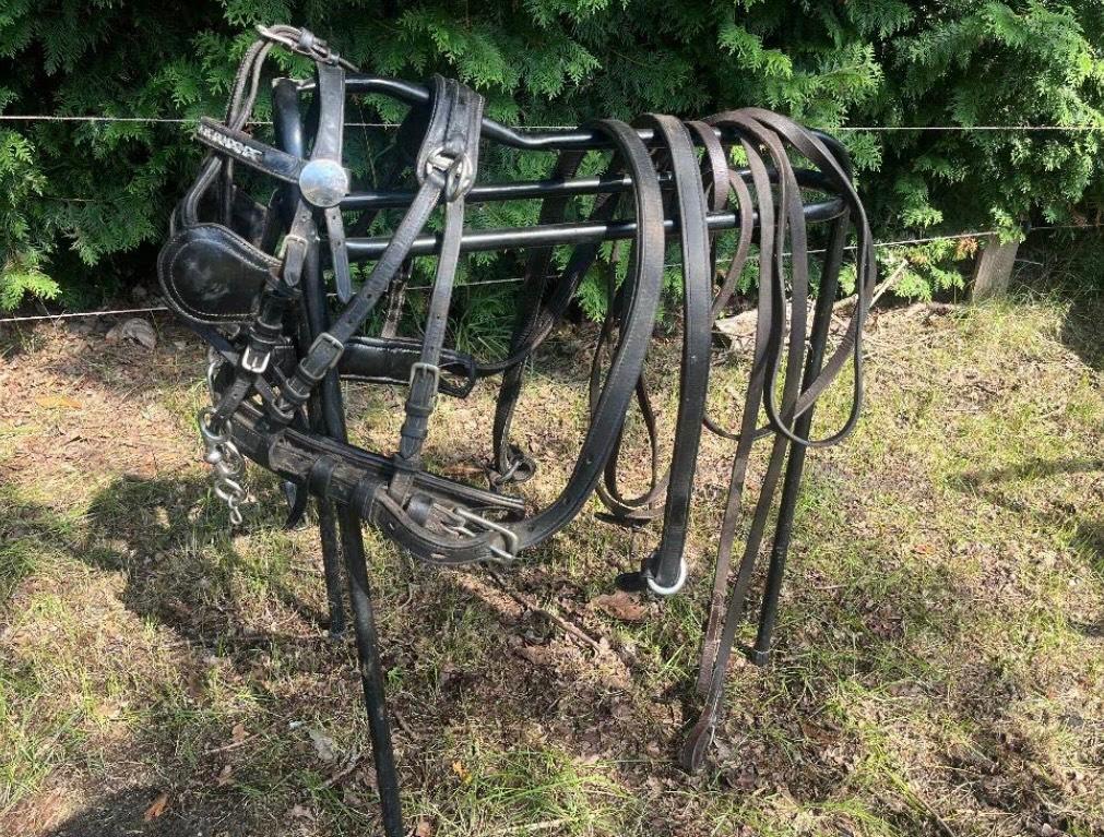 Mentuig mini shetland en sulky, Dieren en Toebehoren, Paarden en Pony's | Hoofdstellen en Tuigage, Ophalen, Gebruikt, Recreatie