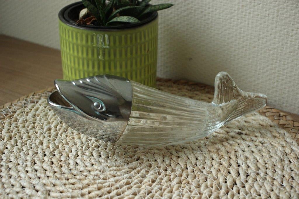 Vintage glazen vis, Antiek en Kunst, Antiek | Glas en Kristal, Ophalen of Verzenden