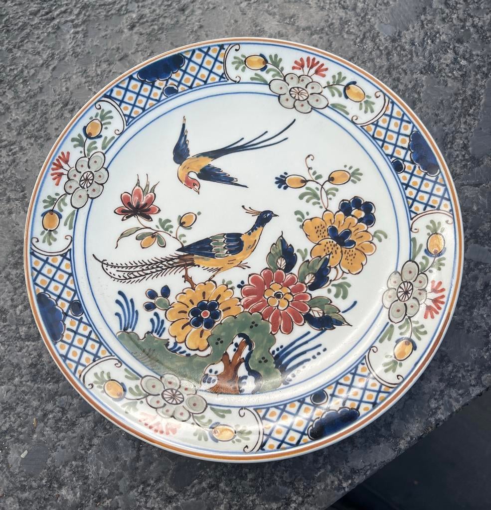 Wandbord De Porceleyne Fles Delft met vogels, Antiek en Kunst, Ophalen of Verzenden