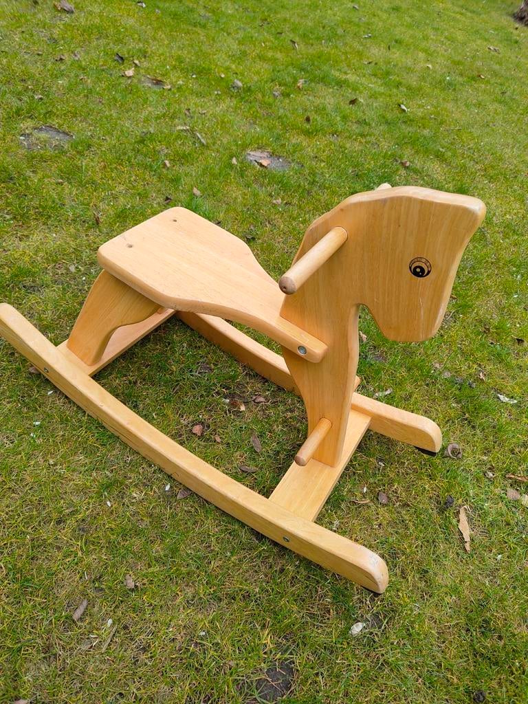 Houten Hobbelpaard - Klassiek Speelgoed voor Kinderen, Ophalen, Jongen of Meisje
